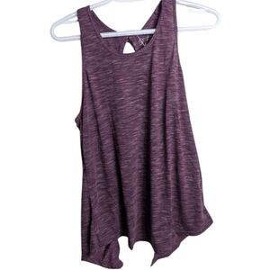 Heathered Purple Athletic Tank Top with Racerback